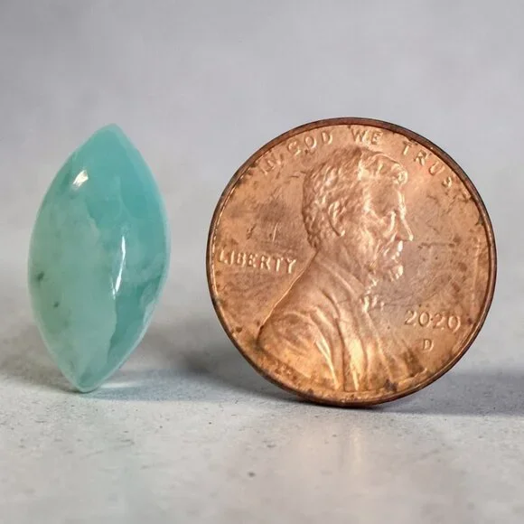 Vintage Silverware Cuff Bracelet with Larimar Stone | Wildwood Pattern 1958 - Picture 12 of 15